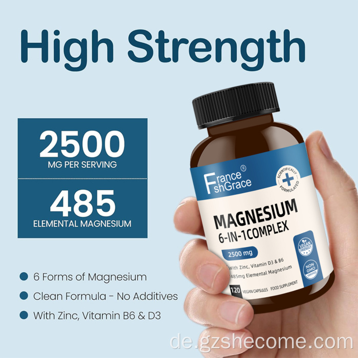 Shecome Magnesium-Komplex-Kapseln unterstützen die Schlafmuskulatur